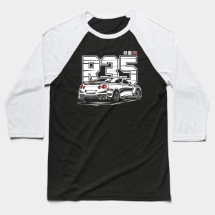 GTR R35 (White Print) Baseball T-Shirt